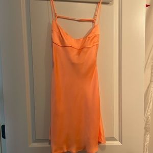 Satin Effect Cut Out Dress